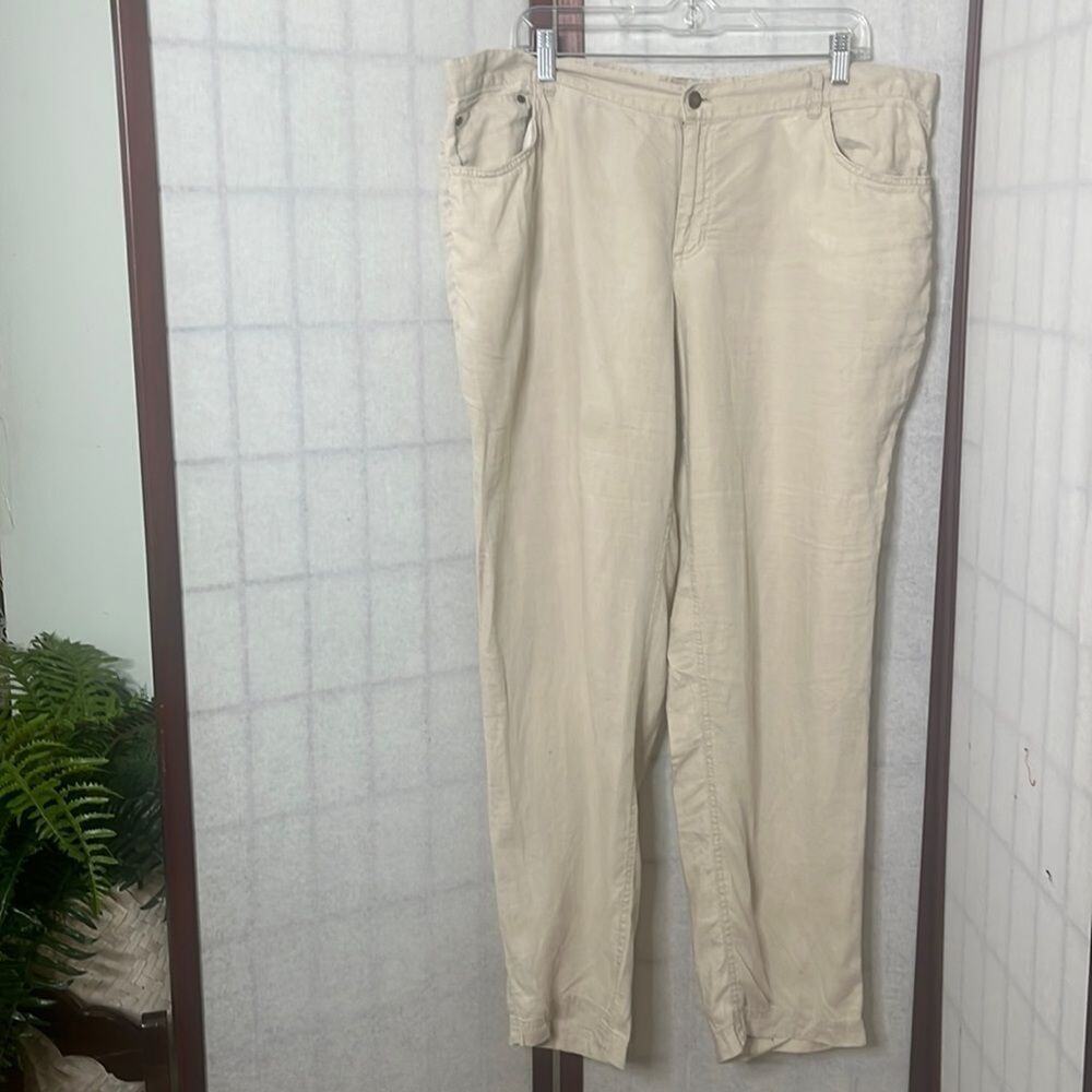 JONES NEW YORK SPORTS WOMAN LINEN PANTS SIZE 16W